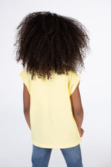 Girls Regular Fit Cut Blouse With A Round Neck And A Butterfly Print On The Front