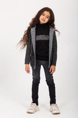 طقم بنات بجيب أمامي طويل وقصة عادية مع قبعة