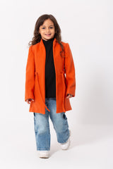 Girl's Padded Comfortable Fit Gogh Coat With Cute Style