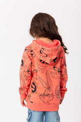 Girl's Hoodie Padded With Unqiue Modern Pattern Hooded Sweatshirt