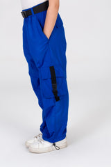 Girls Wide Leg Waterproof Trousers With A Belt At The Waist And Pockets In A Modern Fit