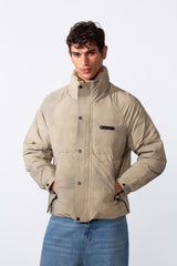 Men's Tomato Marble Wash Zip Bomber Waterproof Jacket