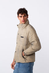 Men's Tomato Marble Wash Zip Bomber Waterproof Jacket