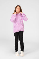 Girl's Basic Plain Hoodie Sweatshirt With Long Sleeves