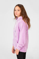 Girl's Basic Plain Hoodie Sweatshirt With Long Sleeves