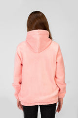 Girl's Basic Plain Hoodie Sweatshirt With Long Sleeves
