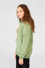 Girl's Hoodie Sweatshirt With Text Print And Long Sleeves