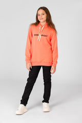 Girl's Hoodie Sweatshirt With Text Print And Long Sleeves