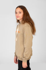 Girl's Hoodie Sweatshirt With Text Print And Long Sleeves