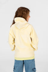 Girl's Heart Print Hoodie Sweatshirt With Kangaroo Pocket