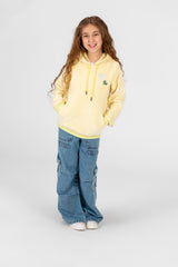 Girl's Heart Print Hoodie Sweatshirt With Kangaroo Pocket