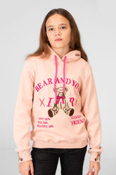 Girl's Long Sleeves Printed Hooded Sweatshirt