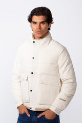 Men's Waterproof Back Text Print Long Sleeves Jacket