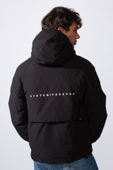 Men's Warm Lining Hooded Waterproof Jacket With Multiple Pockets