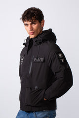 Men's Warm Lining Hooded Waterproof Jacket With Multiple Pockets