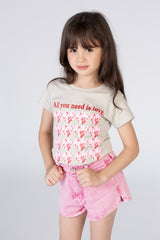 Girls Used Slouchy Jeans Shorts With Five Pockets