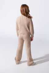 Girl's Slim Fit Two Pieces Winter Knit Outfit Stylish And Comfortable