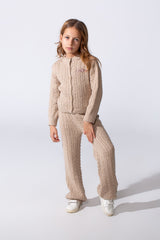 Girl's Slim Fit Two Pieces Winter Knit Outfit Stylish And Comfortable