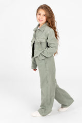 Girl's Modern Slouchy Jeans Outfit Set