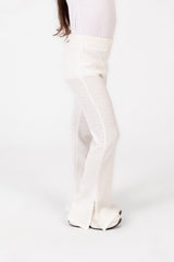 Girl's Linen Basic Pants With A Slit At The Bottom In Modern Design