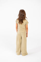 Girl's Basic Two Pieces Set Outfit Sleeved Made Of Practical Fabric