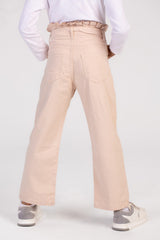 Girl's Used Details Wide Leg Style Gabardines Pants From Casual Outings