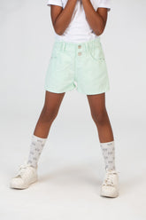 Girls Short Slouchy Gabardine With A Trendy Cut