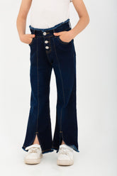 Girls Open Bottom Jeans With A New Cut pants