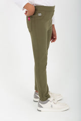 Girl's Elastic Waist Basic Long Leggings