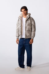 Men's Printed 2-Layer Look Waterproof Jacket