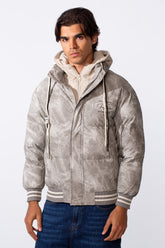 Men's Printed 2-Layer Look Waterproof Jacket