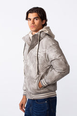 Men's Printed 2-Layer Look Waterproof Jacket