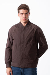 Men's Classic Ribbed With Snap Buttons Zippered Side Pockets Bomber Jacket