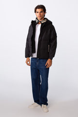 Men's Hooded Waterproof Jacket With Attached Inner Layer