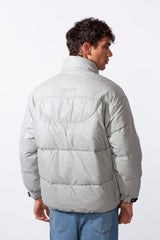 Men's Glossy Puffer Full Zip Lightweight Jacket