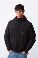 Men's Waterproof Hooded Essential Long Sleeve Jacket