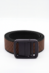 Men’s Tomato Store Matrix Weave Auto Belt With Two Tone Basket Weave Pattern Raised Inner Grip Texture Matte Frame Buckle