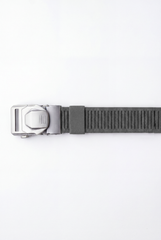 Men’s Tomato Store Blade Clip Web Belt With Ribbed Basket Weave Pattern Raised Inner Grip Texture Metallic Quick Release Buckle