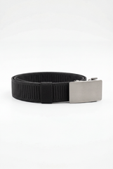 Men’s Tomato Store Everyday Webbing Belt Smooth Brushed Metal Plate Buckle