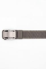 Men’s Tomato Store Brushed Plate Stretch Belt With Woven Elastic Strap Low Profile Lock Buckl