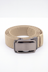 Men’s Tomato Store Glide Frame Stretch Belt With Woven Elastic Strap Brushed Plate Buckle