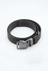 Men’s Tomato Store Tech Web Belt Sculpted Metal Buckle Geometric Plate Detail Precision