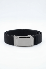 Men’s Tomato Store Premium Web Belt Brushed Metal Plate Buckle Framed Edge Detail Precision Lock System