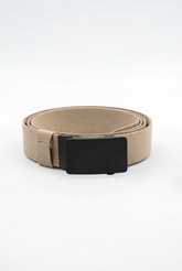 Men’s Tomato Store Clean Web Belt Matte Plate Buckle Smooth Flat Face Simple Lock