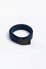 Men’s Tomato Store Clean Web Belt Matte Plate Buckle Smooth Flat Face Simple Lock