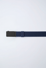 Men’s Tomato Store Clean Web Belt Matte Plate Buckle Smooth Flat Face Simple Lock