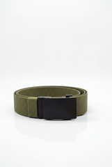 Men’s Tomato Store Clean Web Belt Matte Plate Buckle Smooth Flat Face Simple Lock
