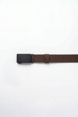 Men’s Tomato Store Clean Web Belt Matte Plate Buckle Smooth Flat Face Simple Lock