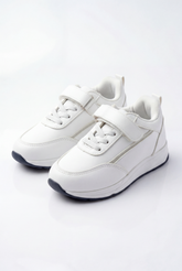 Boy's Versatile Sneaker Structured Feel For All-Day Support Subtle Stitching Details Hook And Loop Strap Shoes