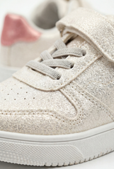Girl's Sneakers Structured Long-Lasting Wear Hook And Loop Strap Elastic Laces Padded Collar Rubber Sole Comfy Shoes